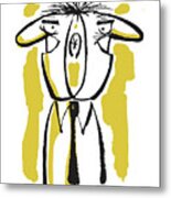 Man With Three Faces Metal Print