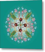 Mandala Flowering Series #1. Ultramarine Metal Print