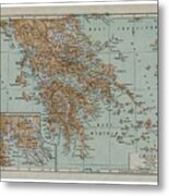 Map Of Ancient Greece Metal Print