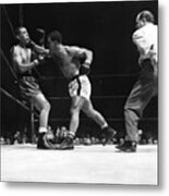 Marciano And Louis Fight Metal Print