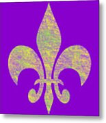 Mardi Gras Party Fleur De Lis Metal Print