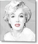 Marilyn Monroe 4 Silver Metal Print