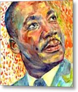 Martin Luther King Jr Portrait Metal Print