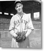 Mel Ott, Glove In Hand 34 Length Metal Print