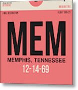 Mem Memphis Luggage Tag Ii Metal Print