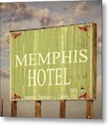 Memphis Hotel Sign Metal Print