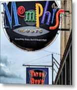 Memphis Music And Tater Red's Metal Print
