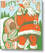 Merry Christmas From Santa Claus Metal Poster