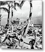 Miami Beach In The United States In 1948 Metal Print