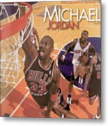 Michael Jordan A Career In Pictures Sports Illustrated Cover Metal Print