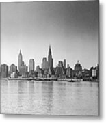 Midtown Manhattan Skyline From East Metal Print