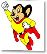 Mighty Mouse Small But Mighty Metal Print