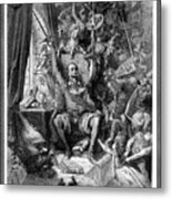 Miguel De Cervantes Don Quixote By Gustave Dore Metal Print