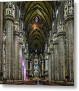 Milan Duomo Interior Metal Print
