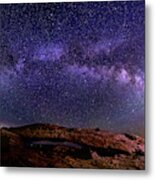 Milky Way At Mesa Arch Metal Print