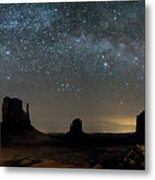 Milky Way Over Monument Valley Metal Print