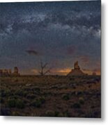 Milky Way Over The Monument Valley Metal Print