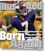 Minnesota Vikings Qb Randall Cunningham... Sports Illustrated Cover Metal Print