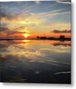 Mirrored Sky In Chicago Metal Print