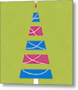 Modern Glam Christmas Tree 3- Art By Linda Woods Metal Print
