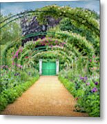 Monet's Rose Arches At Giverny 3 Metal Print