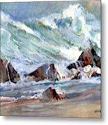 Monster Waves Metal Print