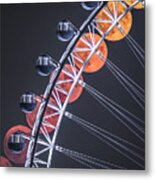 Moon And Ferris Wheel Metal Print