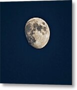 Moon On Dark Sky Metal Print
