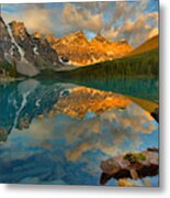 Moraine Lake Fiery July Morning Metal Print