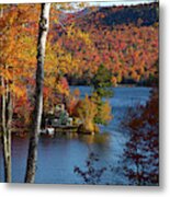 Morning Fall Colors On Stinson Pond Metal Print