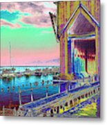 Morning Pink Marquette Ore Dock Metal Print