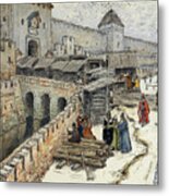 Moscow In The 17th Century. Bookshops Metal Print