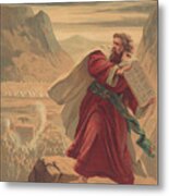 Moses Breaks The Tablets Of Law Metal Print