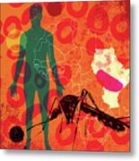 Mosquito And Malaria In East Africa Metal Print