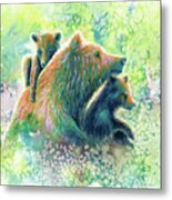 Mother Grizzly Bear Metal Print