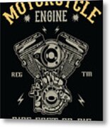 Motorcycle Engine Metal Print