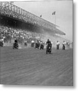 Motorcycle Racing Metal Print