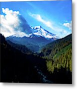 Mount Baker In The Summer Snow Capped Metal Print