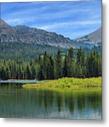 Mount Lassen And Manzanita Lake Panorama Metal Print