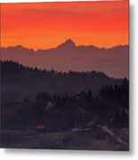 Mount Triglav And The Julian Alps At Sunset Metal Print