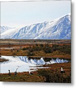 Mountains And Reflection Metal Print