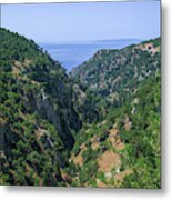 Mountains On The South Coast Of Crete Metal Print