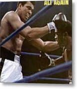 Muhammad Ali, 1974 Nabf Heavyweight Title Sports Illustrated Cover Metal Print