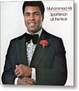 Muhammad Ali, 1974 Sportsman Of The Year Sports Illustrated Cover Metal Print