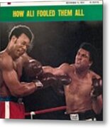 Muhammad Ali, 1974 Wbawbc Heavyweight Title Sports Illustrated Cover Metal Print