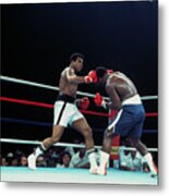 Muhammad Ali And Joe Frazier Boxing Metal Print