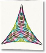 Multicolor Triangle Line Drawing Metal Print