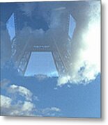 Multiple Images Of A Tower, Eiffel Metal Print