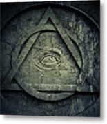 Mystic Eye Symbol With Interlocking Metal Print
