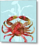 Mystical Crab Metal Print